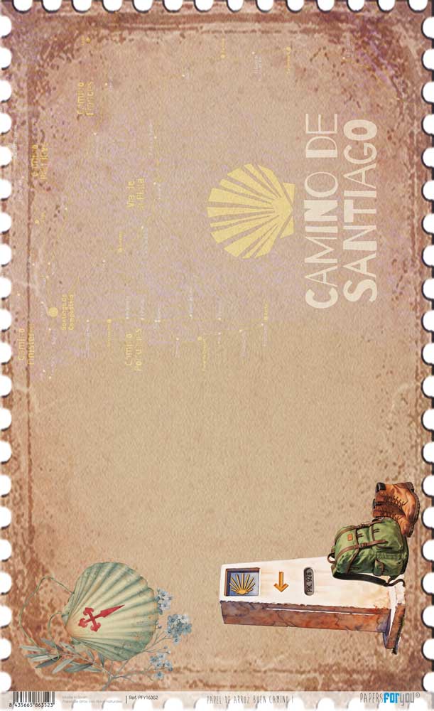 Papel de arroz Buen Camino I 54×33 cm Art.-Nr. PFY-16352