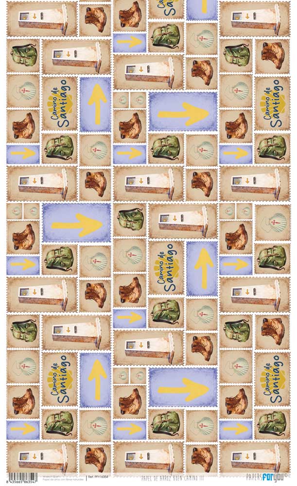 Papel de arroz Buen Camino III 54×33 cm Art.-Nr. PFY-16354