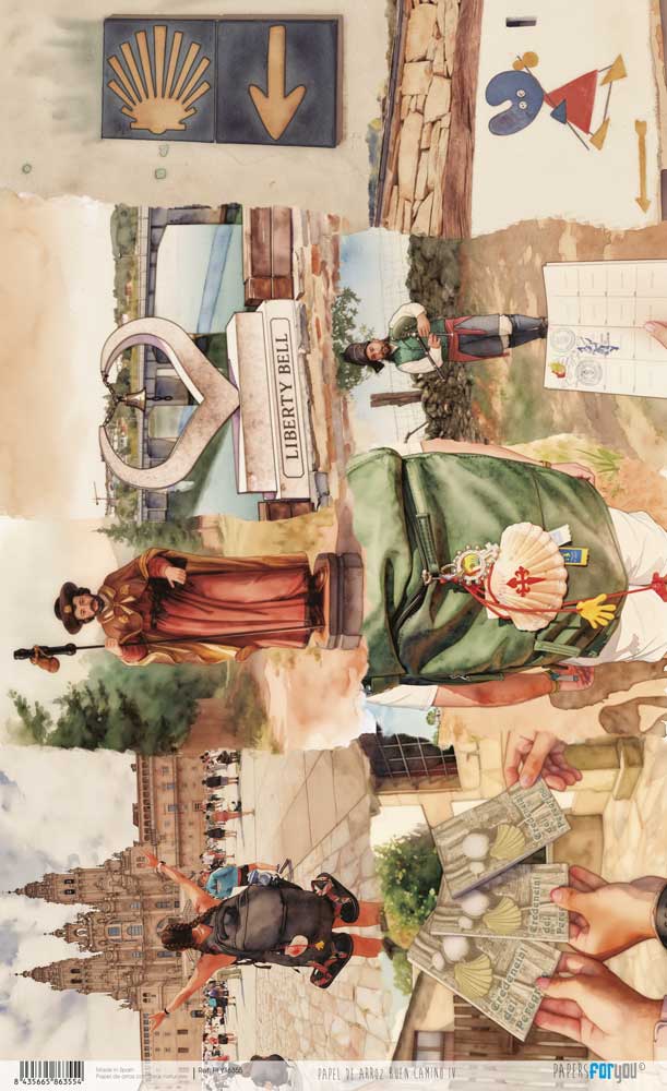 Papel de arroz Buen Camino IV 54×33 cm Art.-Nr. PFY-16355