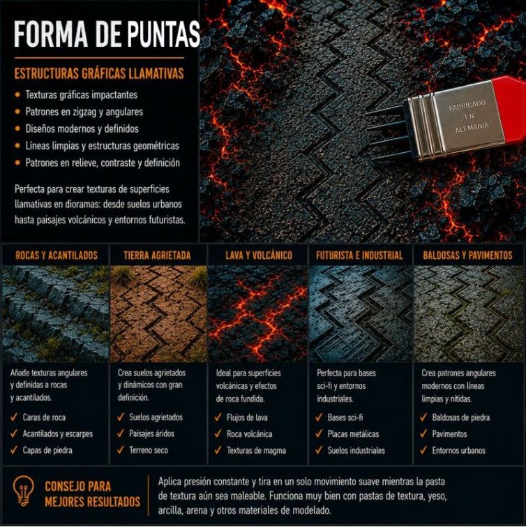 Pincel Texturizador (forma de puntas) 25 mm Art.-Nr. 29222