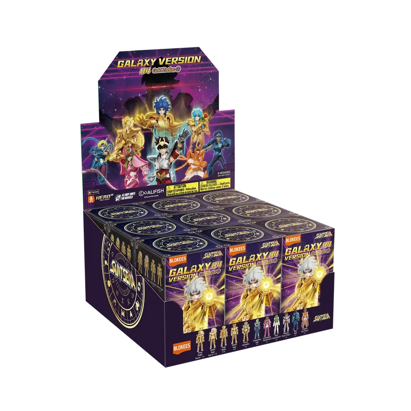 caja sorpresa figura blokees saint seiya galaxy version 04 gold zodiac ② art. nr. 75034