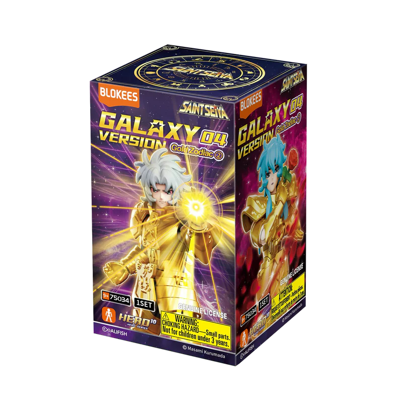 caja sorpresa figura blokees saint seiya galaxy version 04 gold zodiac ② art. nr. 75034