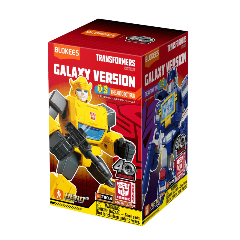 caja sorpresa figura blokees transformers galaxy version 03 the autobot run art. nr. 71103