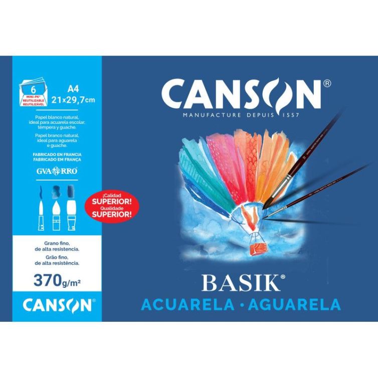 Sobre Papel Canson 6 Hojas A4 370 g/m² Art.-Nr. C200006416