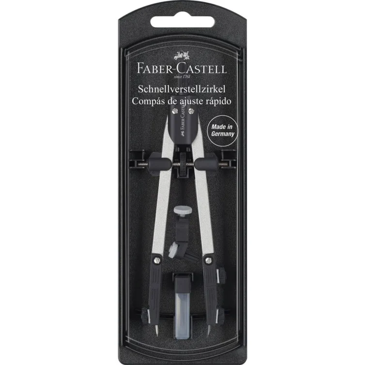 Compás de ajuste rápido articulado plateado Faber-Castell Art.-Nr. 174035