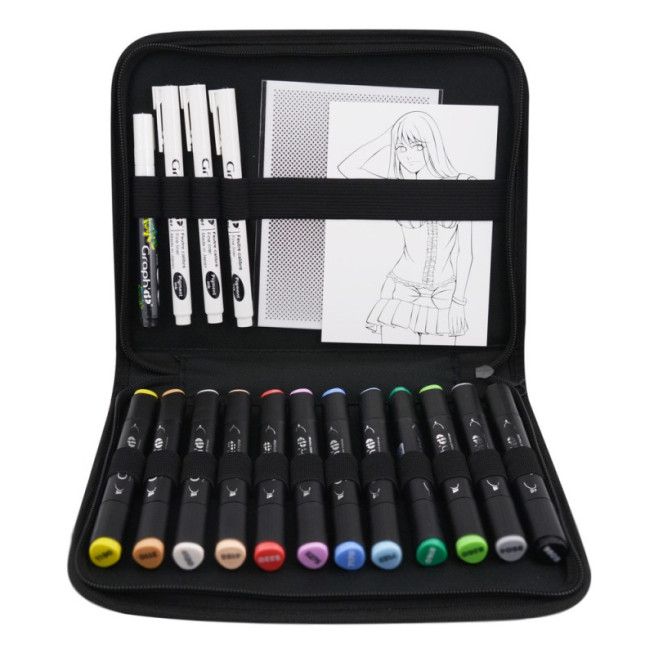 kit de iniciación al manga graph'it 16 rotuladores + plantillas a6 art. nr. gi00170