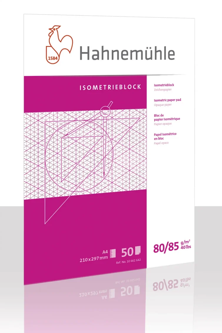 Bloc Hahnemühle Papel Isométrico A4 80g/m² 50 hojas Art.-Nr. 10662642