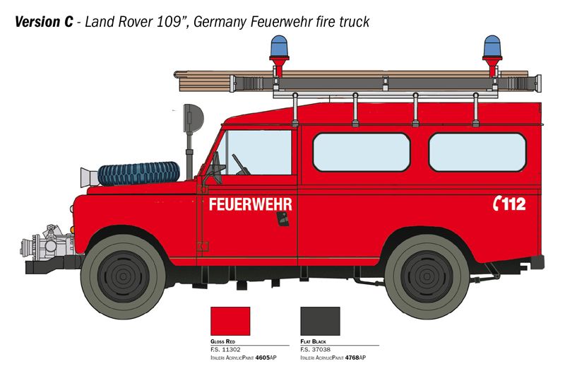 1:24 land rover fire truck art. nr. 3660