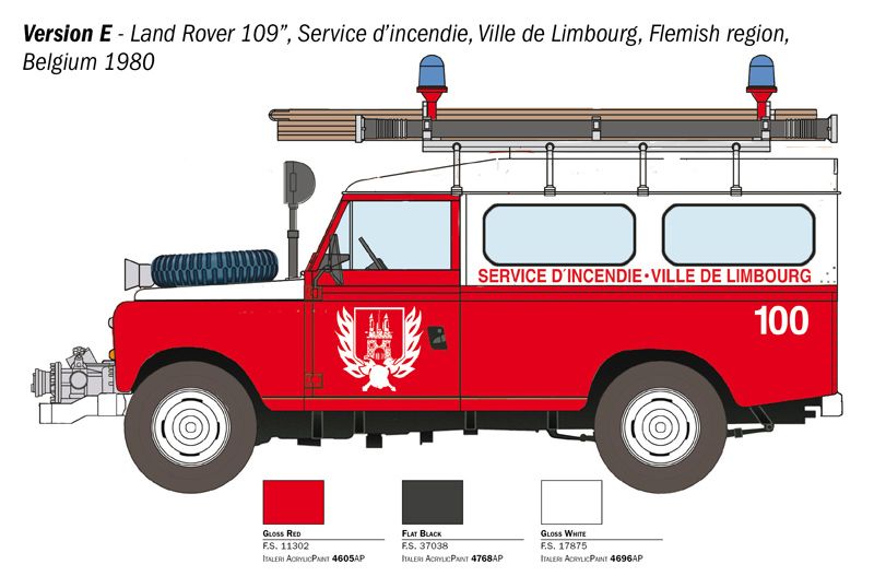 1:24 land rover fire truck art. nr. 3660