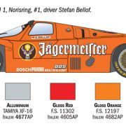 1:24 porsche 956 jägermeister art. nr. 3678