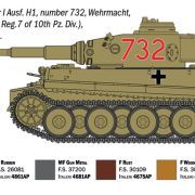 1:35 pz. kpfw. vi tiger i ausf. h (tp) early production art. nr. 6767