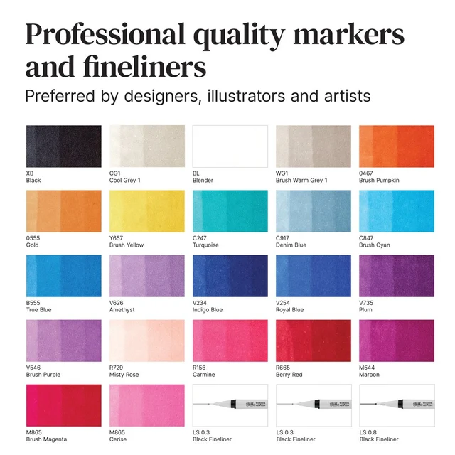 promarker brush mixed set lettering art. nr. 0290202