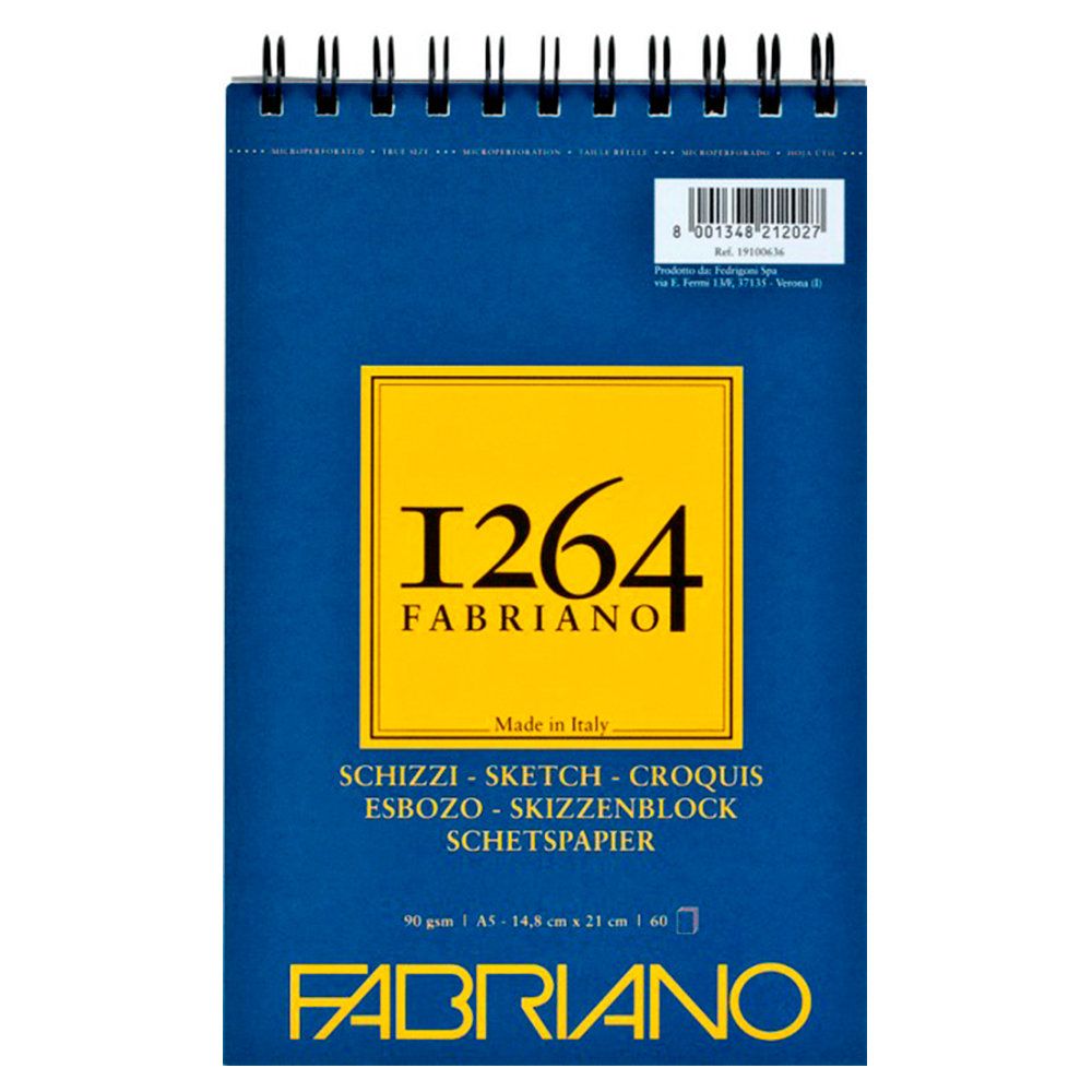 bloc fabriano 1264 croquis a5 90g/m² 60h art. nr. 19100636