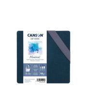 bloc canson montval art book acordeón 15×15 bleu art. nr. c520003060