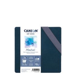 bloc canson montval art book acordeón 15×15 bleu art. nr. c520003060