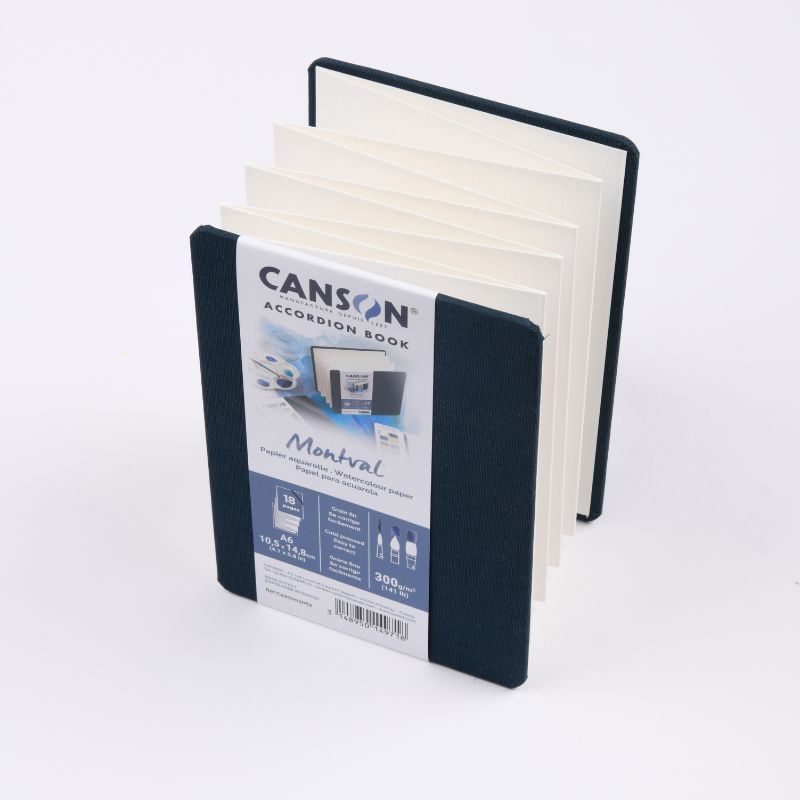 bloc canson montval art book acordeón a6 bleu art. nr. c520003082