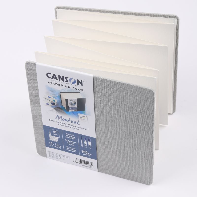 bloc canson montval art book acordeón 15×15 gris art. nr. c520003081
