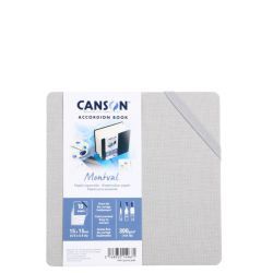 bloc canson montval art book acordeón 15×15 gris art. nr. c520003081