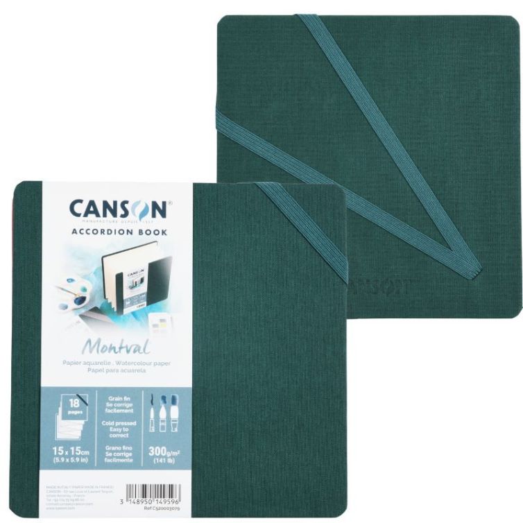 Bloc Canson Montval Art Book Acordeón 15×15 Vert Art.-Nr. C520003079