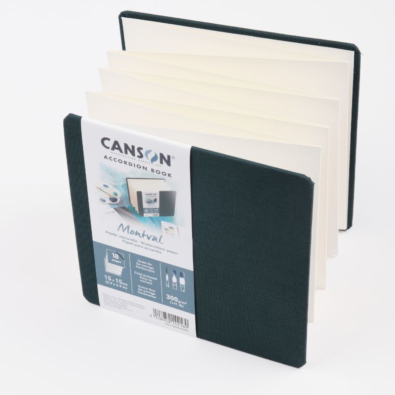 bloc canson montval art book acordeón 15×15 vert art. nr. c520003079