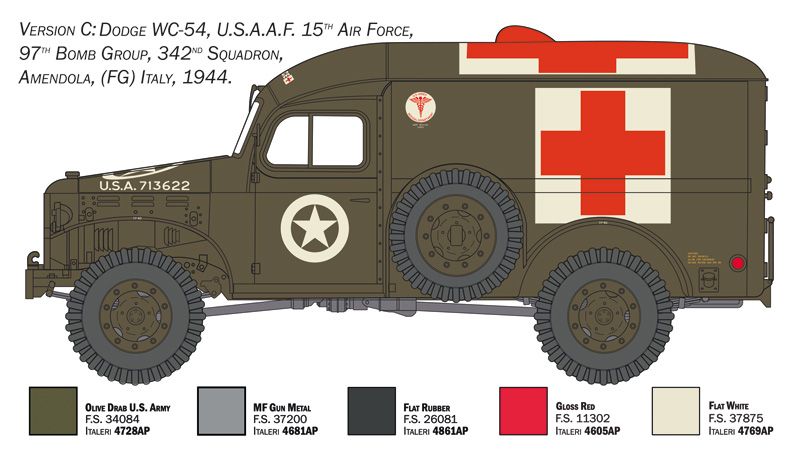 1:35 dodge wc 54 ambulance art. nr. 90226
