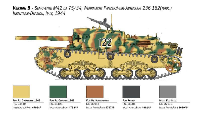 1:35 semovente m42 da 75/34 upgraded edition art. nr. 6759