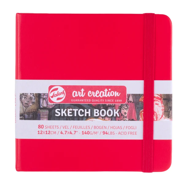 cuaderno bocetos rojo 12 x 12 cm 140 g 80 hojas art. nr. 9314204m