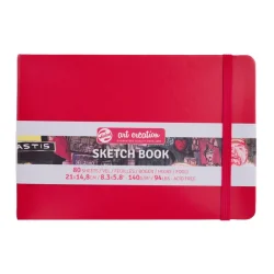 cuaderno bocetos rojo 14,8 x 21 cm 140 g 80 hojas art. nr. 9314205m