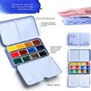 caja metálica acuarelas white nights 12 godets art. nr. 191201561