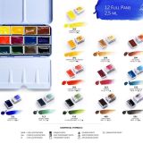 caja metálica acuarelas white nights 12 godets art. nr. 191201561