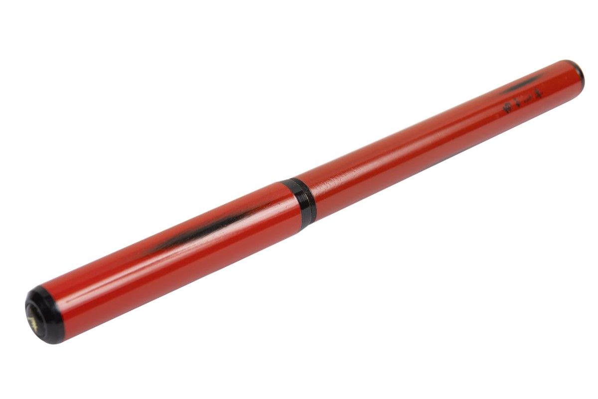 caja bambú pluma pincel roja + 2 recambios art. nr. im ak25 red